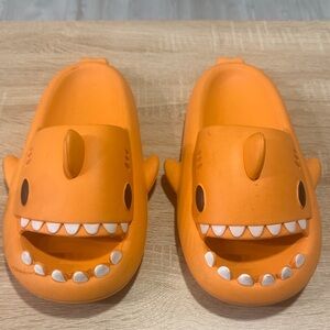 Orange Shark Slip-On Loafers